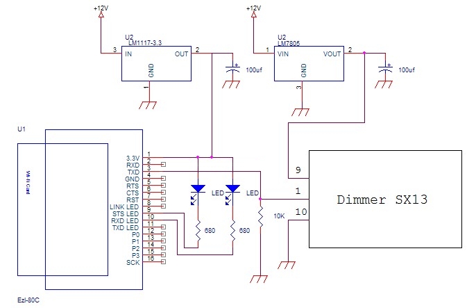 Schema elettrico wireless